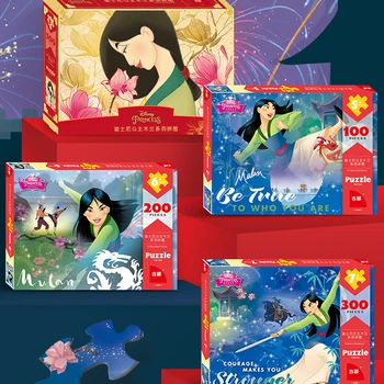 Disney Puzzle Princezna Mulan Děti Puzzle Early Learning 100/200/300/500 Kousky Zábavné Puzzle 3d Puzzle Hračka Dárek pro Děti