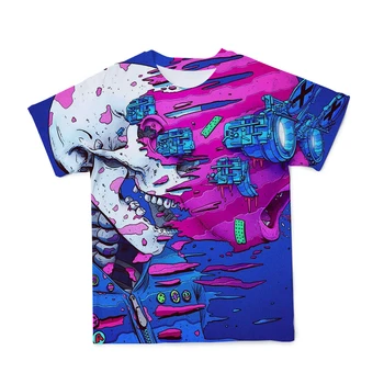 2021 Pánské 3D T-košile Hot Prodej Punk Styl Tech Hip Hop Téma Krátký Rukáv Tričko Muž Vtipný Velké velikosti Colthings110-6XL Přizpůsobitelné