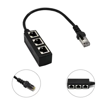 Hot Prodej RJ45 Y Splitter Adaptér 1 až 3 Port Ethernet Switch Kabel pro CAT 5/CAT 6 LAN Ethernet Zásuvky