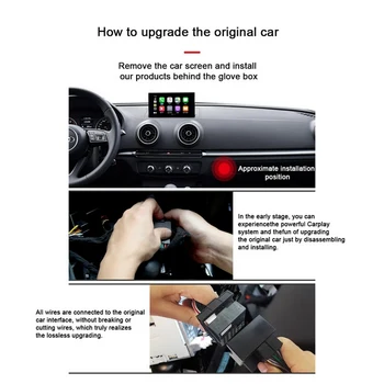 Bezdrátové CarPlay Vhodné pro Mercedes-Benz A/B/C/E/ML/GLK W176/W205/W212/W219 Auto Přehrávání Android Auto Zrcátko, Couvací Kamera