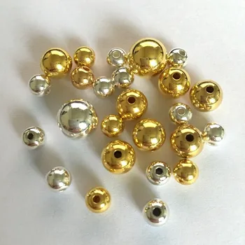 500gram/Lot 2.3-3mm Zlatý Akryl, Kolo Pearl Distanční Volné Korálky, Šperky ,Oděvní Tvorby