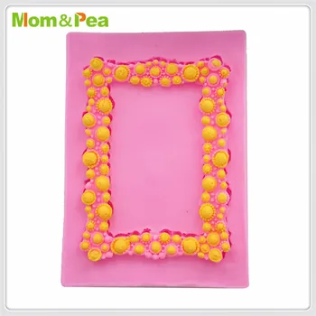 Máma&Pea MPA1855 Pearl Rám ve Tvaru Silikonové Formy Dort Dekorace Fondant Dort 3D Formy, Potravinářské