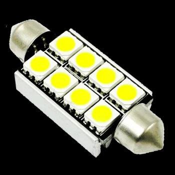 10ks 41mm 6418 C5W C10W 8 SMD 5050 LED Bílá CANBUS bez Chyb Auto spz světlo Žárovky Čtení Dome Podražcový Žárovky 12V 10X