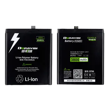 DORAYMI BT66 Baterie pro Meizu Pro6 Plus M686 M686G M686Q Lithium Polymer Batterie 3800mAh Vysoká Kapacita Bateria