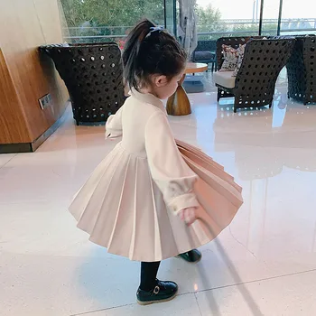 Gooporson Podzim Korejský Baby Girl Oblečení Móda Dlouhý Rukáv Princezna Šaty Vestidos Roztomilé Chidlren Šaty Elegantní