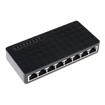 Mini LAN POE Ethernet Desktop Switch 8 Port 10/100mbps Fast Hub Síťový Přepínač Hub Adaptér Vysoký Výkon Samec-samec