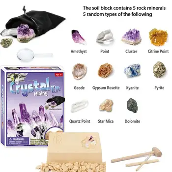DIY Těžební Crystal Pirátský Poklad Drahokamy Archeologie Dig-out Minerální Důl Raného Vývoje Vzdělávací Hračky Pro Děti