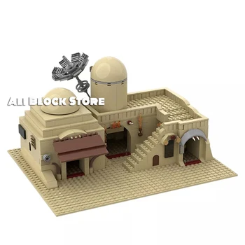 MOC-45639 Tatooine-Double Budování Slumů TAT02 Diy VH Stavební Bloky, Cihly 636pcs Hračky Pro Děti, Děti, Vánoční Dárky