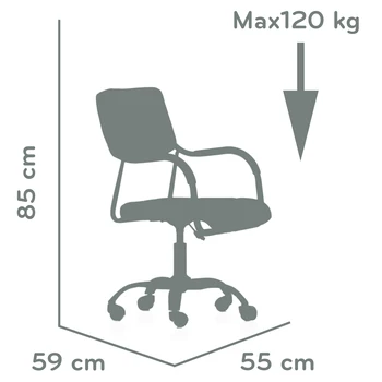 95797 Barneo K-29 bílé kancelářské židle návštěvník kanceláři setkání nábytek zaměstnanců židle eco kůže, Chrom