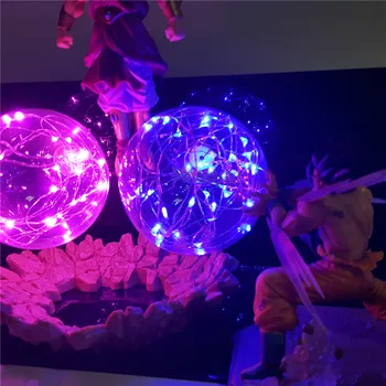 Dragon Ball Obrázek Goku Vegeta vs Broly Led Lampara Akční Figurky Dragon Ball Z Kamehameha Goku PVC Figurka Hračky pro Děti