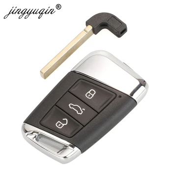 Jingyuqin 10ks 3 Tlačítka Smart Auto Klíč Shell Pouzdro Pro VW Passat B8 Nové Magotan B5 Škoda Superb A7 Varianta Golf +Vložit Čepel