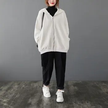DIMANAF Plus Velikost Ženy Mikiny Mikina Roztomilý Králík Bunda Módní Ležérní Domácí Oblečení Kabát Podzim Tlustý Japonském 2020 Svetr