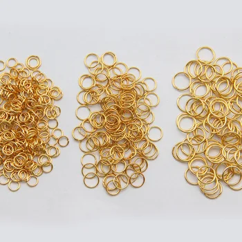 Velkoobchodní 160-2700pcs 4 6 8 10 12 mm Otevřené Skok Prsteny Zlaté Kroužky Konektory Pro Diy Šperky Zjištění Tvorby Hromadné Příslušenství