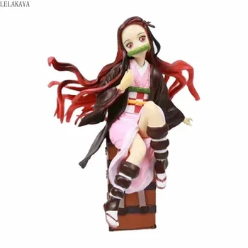 15cm Demon Slayer: Kimetsu č. Yaiba Jedné Generace Kamado Nezuko Sedí Na Box PVC Akční Obrázek Kolekce Model Hračky, Panenky