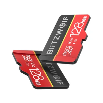 BlitzWolf BW-TF1 Class 10 UHS-1 16GB 32GB UHS-3 V30 64GB 128GB Micro SD Paměťové karty s Adaptérem Interní Úložiště
