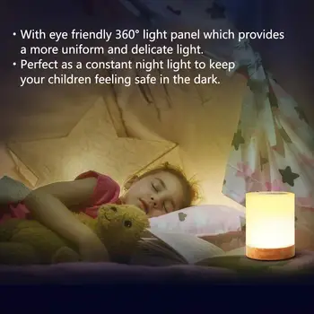 Inteligentní LED noční světlo USB nabíjecí dotykové ovládání barva světla stolní lampa na čtení, noční kempování osvětlení, děti, dárky