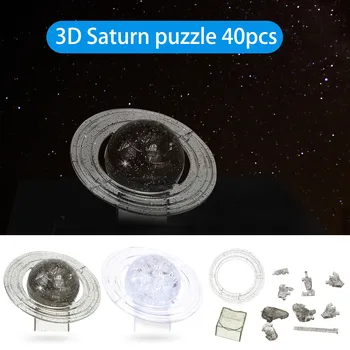 Juegos de mesa para niňos Puzzle Stavební Bloky 3D Planety Saturn Crystal Puzzle игрушки для девочек