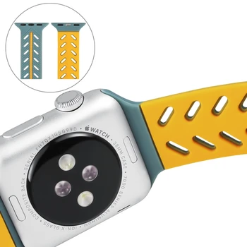 Sport Měkké Silikonové Popruh Pro Apple Watch Série 5 4 3 2 1 Skupina 44 mm 40 mm 42 mm 38 mm Náhradní Popruh Náramek Pro iWatch