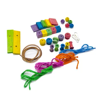 DIY příslušenství, papoušek hračky, bird hračky, hovězí lana, sisal lano, mohou zákazníci navrhnout a sestavit sami
