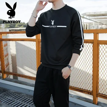 Playboy Módní Pánské Módní Teplé korejské Slim Baseball Jednotné Sportovní Ležérní Odpovídající Oblek Oblečení