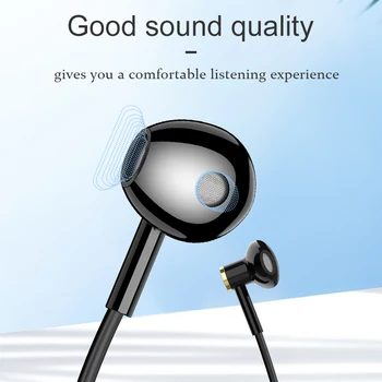 HOCO módní Vysoce Kvalitní HD Jasné, Super Bass Stereo In-ear Drátová Sluchátka 3,5 mm Sluchátka s Mikrofonem Pro iPhone Xiaomi XS