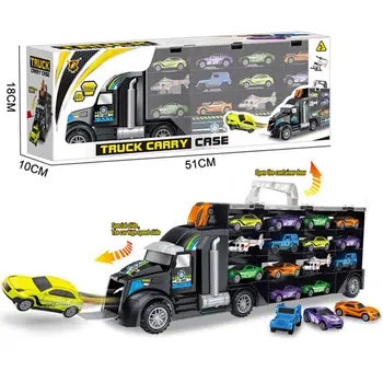 RCtown Simulovat Truck & 6KS Mini Slitiny Diecast Model Auta Hračky Vozidel Dopravce Kamion Inženýrství Auta, Hračky Pro Děti Chlapci