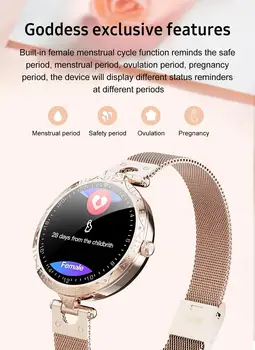 AK22 Chytré Hodinky Ženy IP68 Vodotěsné Kruh Dial Dotykovou Obrazovku Srdeční Frekvence Monitor Krevního Tlaku Smartwatch 2020 Holka, Dáma