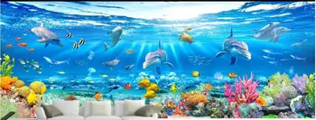 3D nástěnné malby tapety vlastní fotografie tapety Obrovské podvodní svět, pod vodou, krajina, malba obývací pokoj pozadí stěny papíru