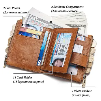 KAVIS Zdarma Gravírování hovězí Kůže Muži Peněženky RFID Krátké Mince Kabelku Muž Slim Wallet Multi-funkce Peněz, Tašku, Peněženku Kvality