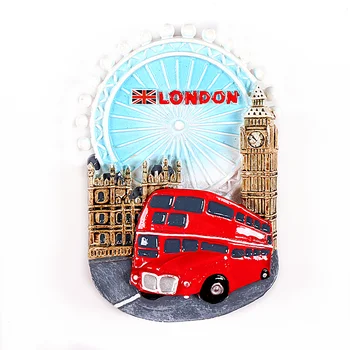 Kreativní Lednička Světa Londýn Turistické Suvenýry Medvěd Telefonní Budce Autobusové Památkou 3D Lednice Magnet Nálepka Dekorace