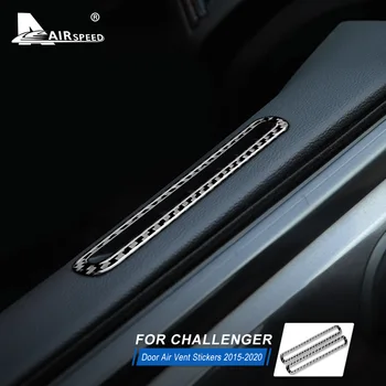RYCHLOST Uhlíkových Vláken pro Dodge Challenger 2016 2017 2018 2019 2020 Příslušenství Dveře Auta Air Outlet Vent Kryt Čalounění Nálepka