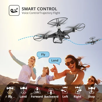 Svatý Kámen HS110D FPV RC Drone s 1080P HD Kamera Live Video 120°Široký-Úhel WiFi Quadcopter s 3D Flip Hlasové Ovládání dron