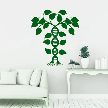 Biologie Samolepky na Zeď Vinyl Zeď Obtisk DNA Rodinný Strom Života Spirála Rodu, bytové Dekorace, Doplňky Pro Obývací Pokoj C843