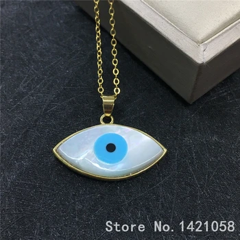 Klasická velká velikost perleti markýza modré oko mop přívěsek náhrdelník pro ženy a dívky