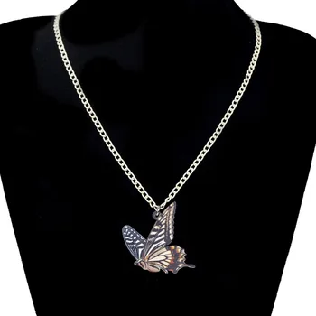 WEVENI Akryl Elegantní Hestina Assimilis Motýl Náhrdelník Přívěsek Řetěz Náhrdelník Hmyzí Šperky Pro Ženy, Dívky, Levné Dropship