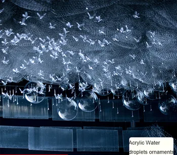 50ks Svatební Výzdoba Stropu Přívěsek Akrylové Kapky Vody Crystal Kouzlo Svatební Rekvizity Kolibřík Visí Kus Dekorace