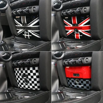 1ks ABS Union Jack Středové Konzole USB Knoflík Dekorativní Panel Shell Auto Samolepka Car Styling Pro BMW Nové MINI Countryman F60 JCW