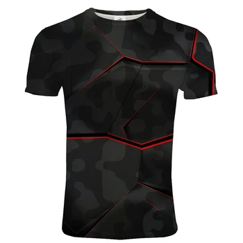 2020 Nové Army Styl tričko Camouflage 3D Tištěné Muži Ženy Streetwear O-Krk Tričko Vojenské Ležérní Barevné Blokování T košile Topy