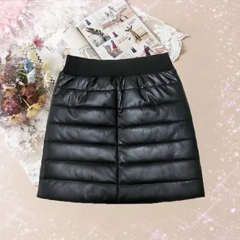 Sexy vysokým pasem PU kůže sukně Podzim zima 2020 elegantní zip kapsy krátké černé plus velikosti mini korejské ženy sukně