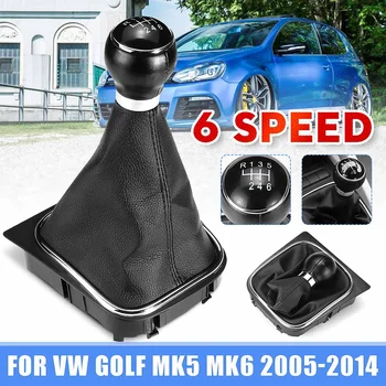 Auto 5 6 Speed Gear Shift Knob Boot Kamaše Kryt Manuální Pro VW Golf Jetta MK5 MK6 2005 2006 2007 2008 2009 2010 2011 12 13