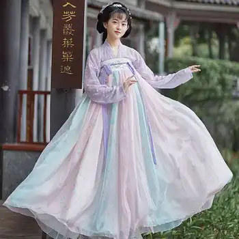 Tradiční Čínské Kostým pro Ženy Hanfu Šaty Vintage Starověké 3 6 Metrů Kyvadlo Halenka Lidových Tang Oblek Strana Cosplay Ženy