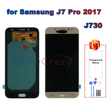 Testováno AMOLED Samsung Galaxy J7 Pro 2017 J730 J730F LCD displej s dotykovým displej shromáždění Náhradní Kvality AAA