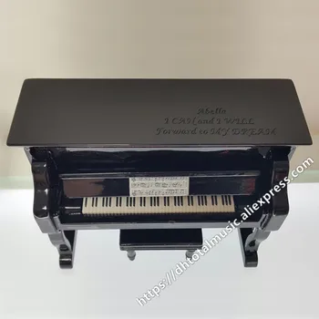 Osobní Miniaturní Klavír Model Replika Music Box Domeček Pro Panenky Příslušenství Mini Piano Hudební Nástroje, Ozdoby Zobrazení