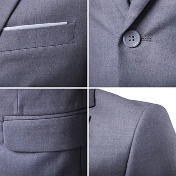 2020 Mužské Slim Fit Obleky Sako Obchodní Formální Šaty Pasu kabát Ženich Muž Oblek Vynikající Kancelář Tenké Sako Pletí Oblek