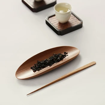Bambusový Čajový Set Čajový Obřad Tři-Kus Čaj Mat Čaj Ručník, Zásobník Lžička Kung Fu Čajová Souprava Čajové Příslušenství