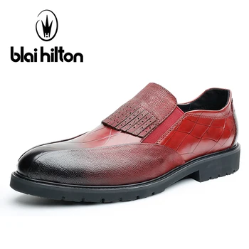 Blai Hilton 2017 Módní muži boty Originální Kožené boty Prodyšné/Pohodlné Business Ležérní Pánské Boty
