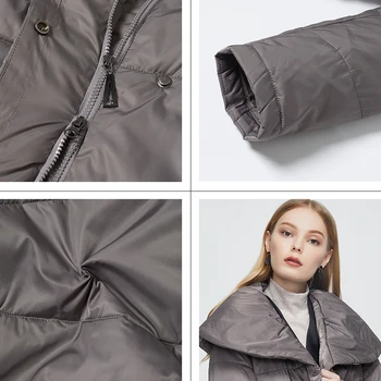 Astrid 2020 Nové Podzimní Zimní dámský kabát ženy teplá dlouhá bunda módní tenká Bunda s kapucí velké velikosti ženy oblečení AM-1953