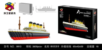 Stavební Hvězda Filmu Titanic Velká Výletní Loď Loď DIY Mini Mini Bloků, Cihel Diamond Montované Stavby Hračky Děti Dárek Nové bez Krabice
