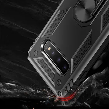 Luxusní Vojenské Nárazuvzdorný Brnění Telefon Pouzdro Pro Samsung Galaxy S10 S9 S8 Plus S10e Hybrid PC+TPU Silikonový Kroužek Držák Stojan Pouzdro