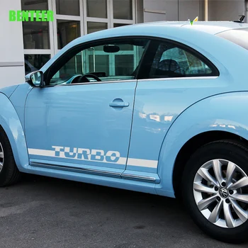 2ks TURBO auto boční tělo nálepka pro Volkswagen Beetle 2013 až 2017